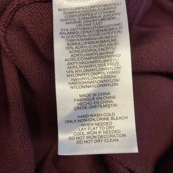 CHAPS Sz L Faux Wrap With Buckle Details  Knit Dress - Picture 6 of 7